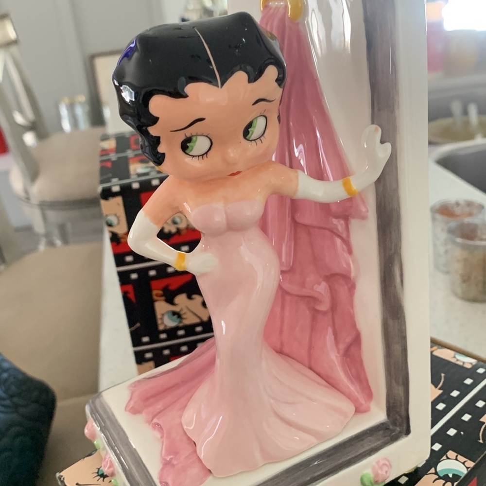 1995 Vintage Betty Boop And Bimbo The Cat Cartoon Character Bookends NEW MINT - Picture 8 of 9